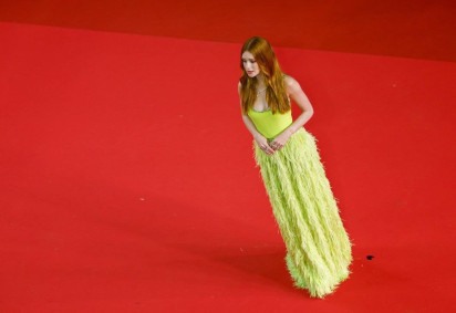  Brazilian actress Marina Ruy Barbosa arrives for the screening of the film "The Shrouds" at the 77th edition of the Cannes Film Festival in Cannes, southern France, on May 20, 2024.
       -  (crédito: SAMEER AL-DOUMY / AFP)