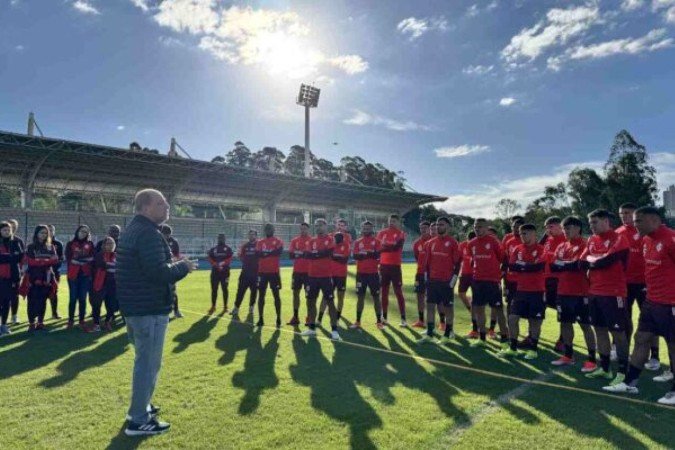 Grupo de jogadores do Internacional retornou aos treinos na última semana depois de longo período inativo - (crédito: Foto: Ricardo Duarte/Internacional) Grupo de jogadores do Internacional retornou aos treinos na última semana depois de longo período inativo - (crédito: Foto: Ricardo Duarte/Internacional)