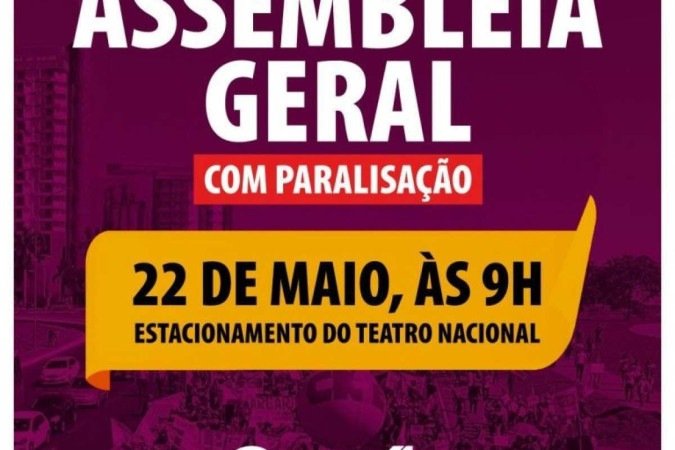 Sinpro convoca assembleia nesta quarta (22/5), ampliando marcha da classe trabalhadora - (crédito: Divulgação/Sinpro) Sinpro convoca assembleia nesta quarta (22/5), ampliando marcha da classe trabalhadora - (crédito: Divulgação/Sinpro)
