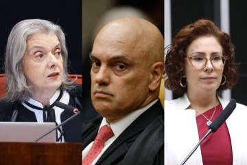 Na imagem, a ministra Cármen Lúcia, o ministro Alexandre de Moraes e a deputada federal Carla Zambelli (PL-SP) -  (crédito: Sergio Lima / AFP STF/Divulgação Zeca Ribeiro/Câmara dos Deputados)
