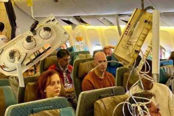 Turbulência em voo da Singapore Airlines -  (crédito: Reprodução)