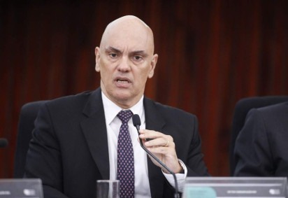 Ministro do STF tem segurança reforçada desde 2022, quando passou a ser alvo de ameaças pela internet -  (crédito: Alejandro Zambrana/Secom/TSE)