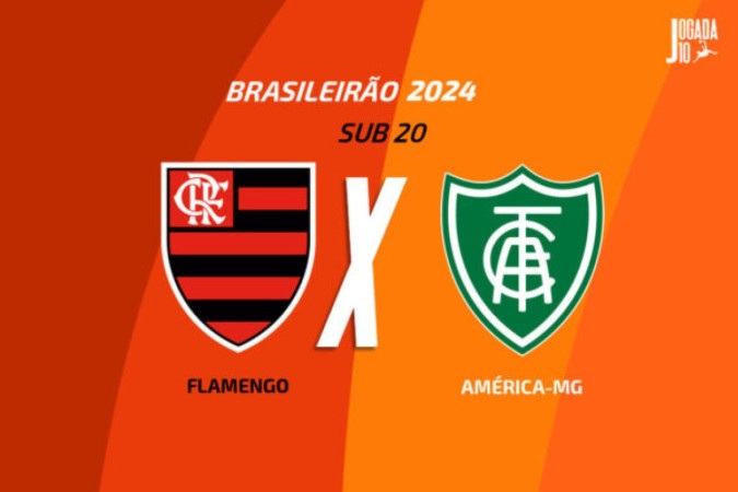 Flamengo encara o América-MG pelo Brasileirão Sub-20 -  (crédito: Foto: Arte/Jogada10)