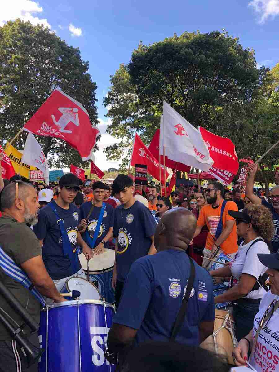 MobilizaÃ§Ã£o ocorreu em frente ao MinistÃ©rio de GestÃ£o e InovaÃ§Ã£o (MGI).