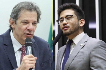 Haddad e Kim Kataguiri batem boca na Câmara: 'Para de lacrar na rede' -  (crédito: Vinicius Loures/Câmara dos Deputados Mario Agra / Câmara dos Deputados)