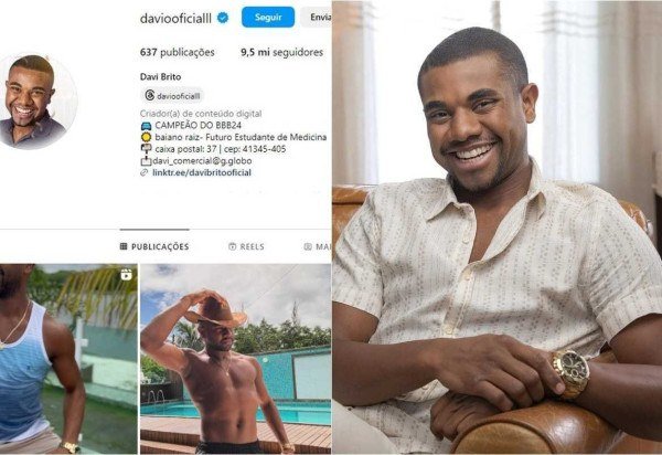 Reprodução/Instagram @daviooficialll; Globo/ Manoella Mello
