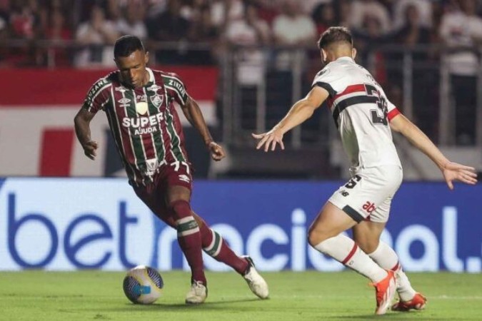  S..o Paulo, Brasil - 13/05/2024 - Morumbis - .Fluminense enfrenta o S..o Paulo esta noite no Morumbis pela 6.. rodada do Campeonato Brasileiro 2024..FOTO DE LUCAS MER..ON / FLUMINENSE FC..IMPORTANTE: Imagem destinada a uso institucional e divulga....o, seu uso comercial est.. vetado incondicionalmente por seu autor e o Fluminense Football Club...IMPORTANT: Image intended for institutional use and distribution. Commercial use is prohibited unconditionally by its author and Fluminense Football Club...IMPORTANTE: Im..gen para uso solamente institucional y distribuici..n. El uso comercial es prohibido por su autor y por el Fluminense Football Club.
     -  (crédito:  Lucas Mercon)