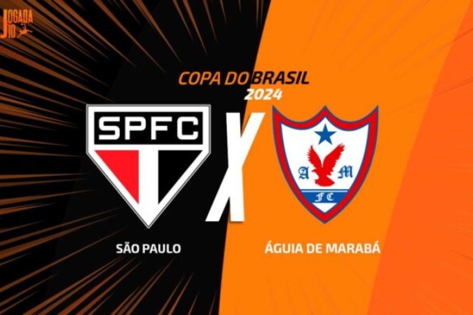 São Paulo e Águia de Marabá duelam por uma vaga nas oitavas da Copa do Brasil -  (crédito: Foto: Arte/Jogada10)