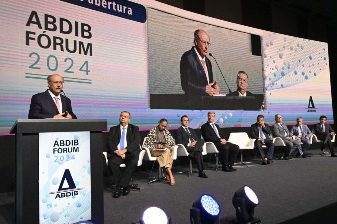 Em discurso no fórum, Alckmin ressaltou que o desenvolvimento do setor é essencial para garantir a competitividade da nova indústria  -  (crédito: Fotos: Cadu Gomes/VPR)