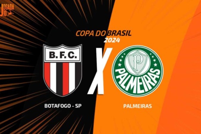 Botafogo-SP x Palmeiras -  (crédito: Foto:  Arte/Jogada10)