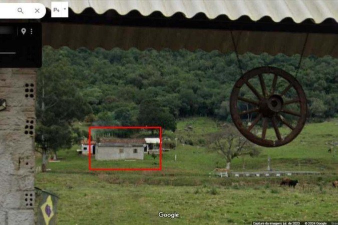 Após a chuva, autor gravou vídeo na propriedade mostrando casa ao fundo