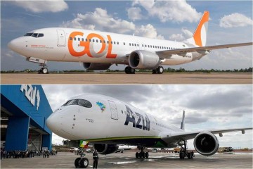 Azul e GOL firmam acordo de 'codeshare' e compartilhamento de voos -  (crédito: Divulgação/Gol; Divulgação/Azul)