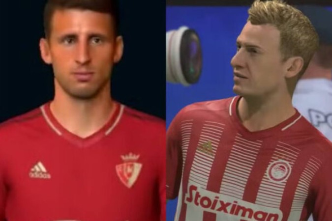 Imagem mostra Calleri e Raphina no game FIFA -  (crédito: Foto: Reprodução)