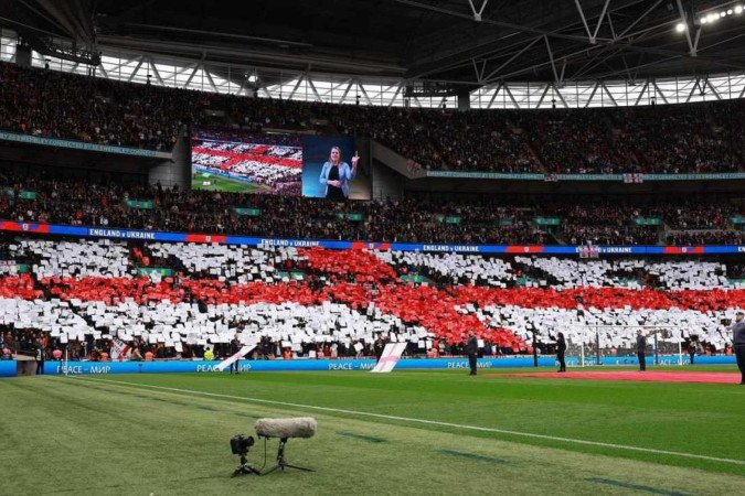 Wembley é a casa das seleções da Inglaterra e dos jogos mais nobres do futebol do país. Em 1º de junho, receberá a final da Liga dos Campeões, entre Borussia Dortmund e Real Madrid -  (crédito: Divulgação/Wembley)
