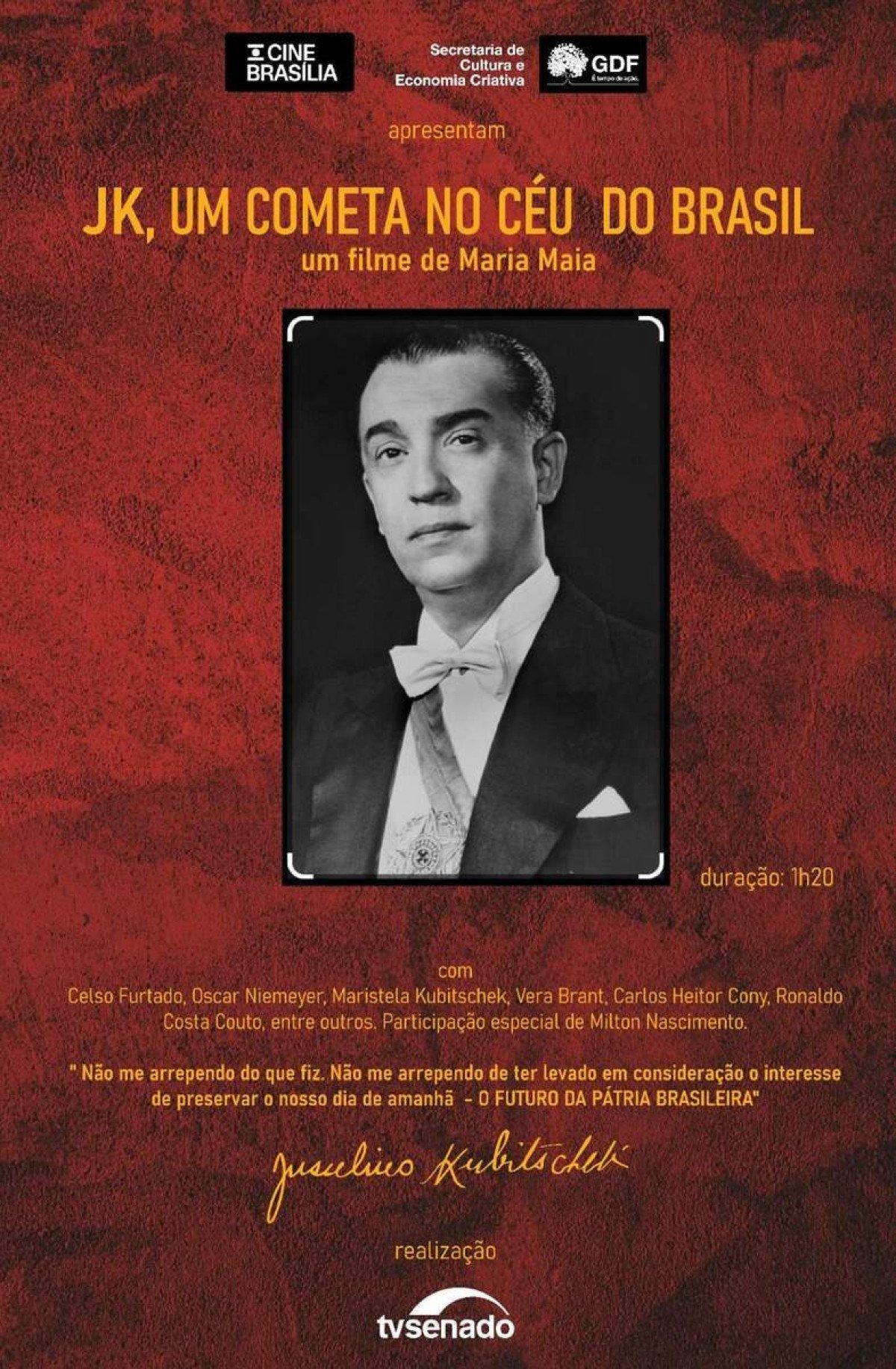 Filme sobre vida e obra de Juscelino Kubitschek estreia no sábado (25/5)