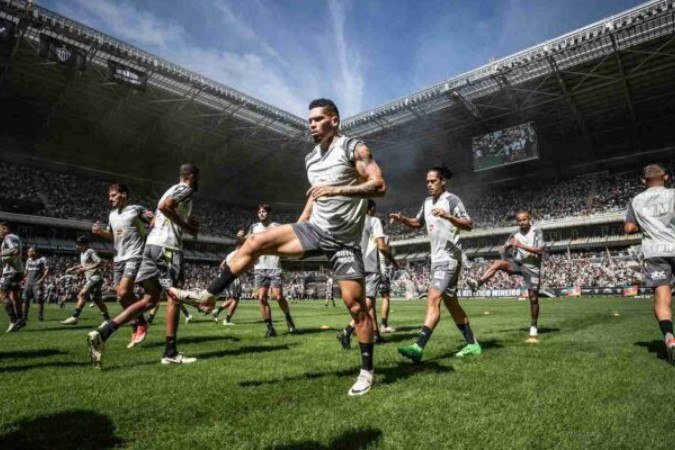 Hulk em ação pelo Atlético em jogo da Libertadores  -  (crédito: Foto: Pedro Souza / Atlético)