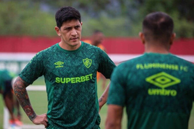 Elenco do Fluminense durante trabalho com bola no CT Carlos Castilho - (crédito: Foto: Marcelo Gonçalves / Fluminense F.C.) Elenco do Fluminense durante trabalho com bola no CT Carlos Castilho - (crédito: Foto: Marcelo Gonçalves / Fluminense F.C.)