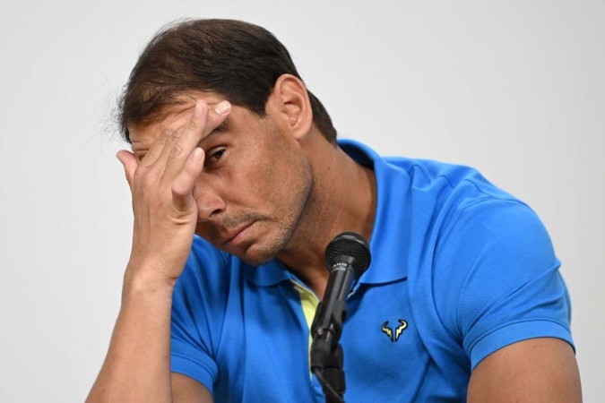 Spain's Rafael Nadal holds a press conference during the French Open tennis tournament at the Roland Garros Complex in Paris on May 25, 2024.  -  (crédito: Bertrand Guay/AFP)