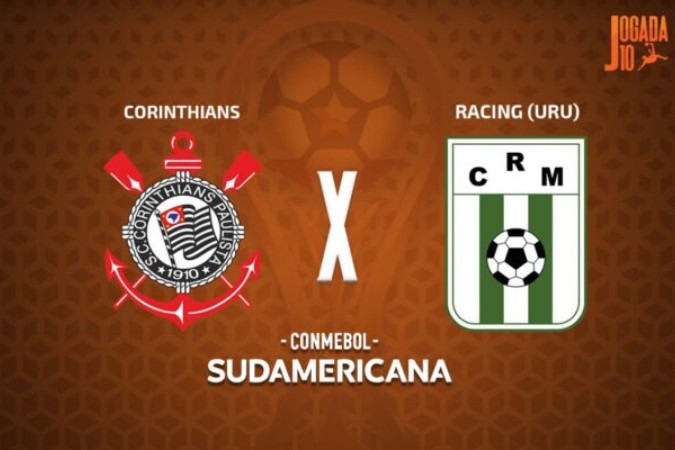 Corinthians e Racing-URU duelam pela liderança do Grupo F da Copa Sul-Americana -  (crédito: Foto: Arte/Jogada10)