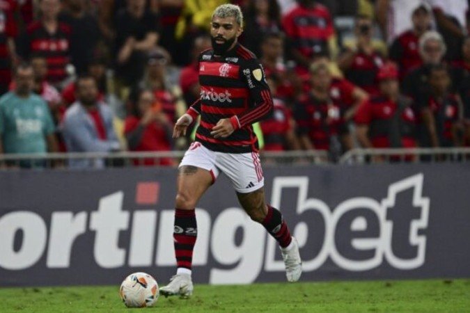 Gabigol permanece com a camisa 10 na Libertadores -  (crédito: Foto: Lucas Bayer)