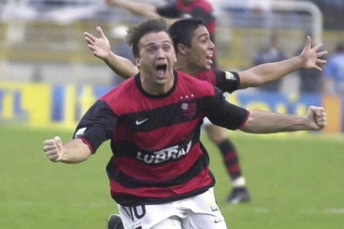 Pet comemorando o gol do tri -  (crédito: Foto: Alexandre Vidal/Flamengo)