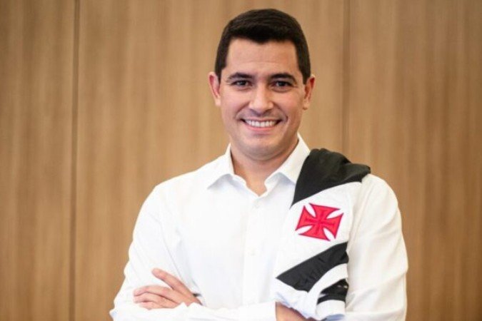 Pedro Martins, executivo de futebol do Vasco, falou à imprensa -  (crédito: Foto: Leandro Amorim/Vasco)