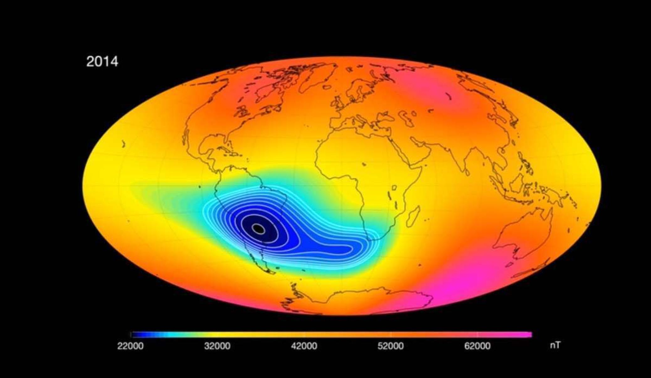 Anomalia Magnética do Atlântico Sul (Amas) em 2014