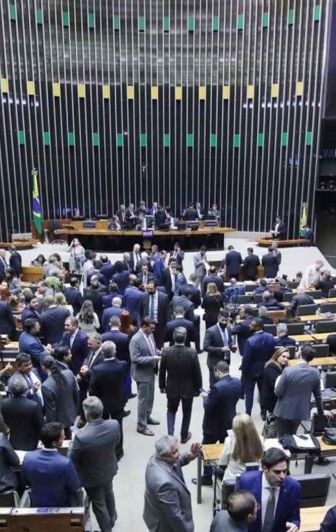 A deliberação do veto não estava prevista na pauta desta terça-feira (28), mas foi incluída após negociação entre as lideranças -  (crédito: Zeca Ribeiro/Câmara dos Deputados)