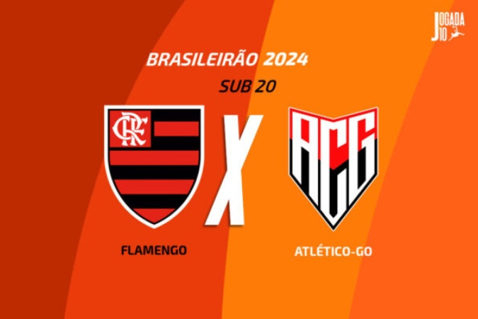 Flamengo enfrenta o Atlético-GO pelo Brasileirão Sub-20 -  (crédito: Foto: Arte/Jogada10)