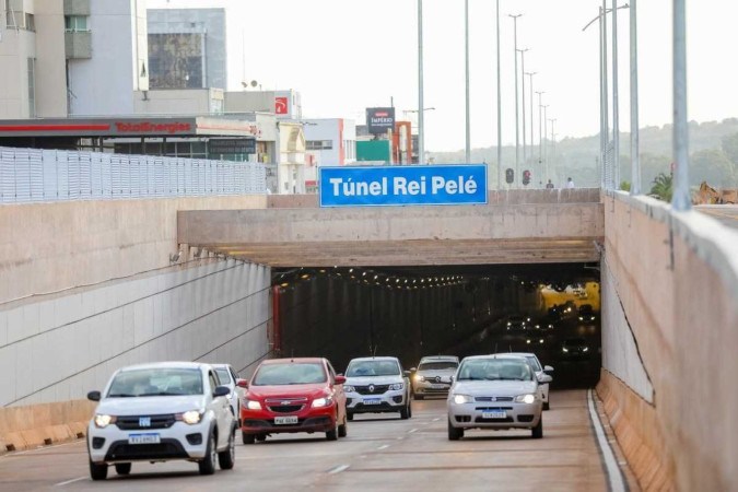 Túnel Rei Pelé passará por obras de concretagem  -  (crédito:  Joel Rodrigues/Agência Brasília)