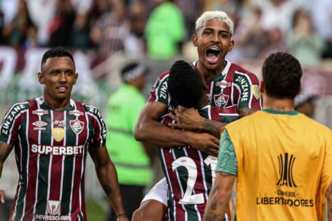 John Kennedy mais uma vez decidiu para o Fluminense na Libertadores -  (crédito: Foto: Marcelo Gonçalves/Fluminense)
