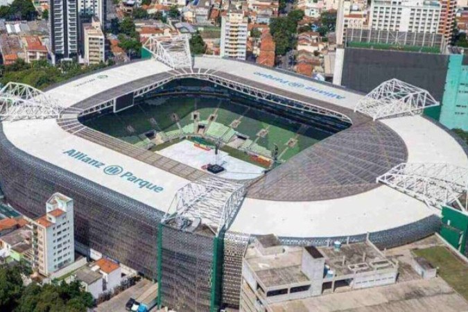 Vista aérea do Allianz Parque, casa do Palmeiras -  (crédito: Foto: Governo do Estado de SP)