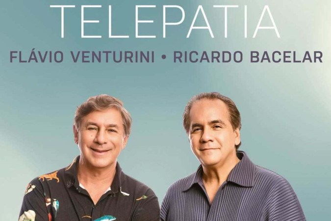 Capa do novo EP Telepatia de Flávio Venturini e Ricardo Bacelar -  (crédito: Reprodução/Jasmin Studio)
