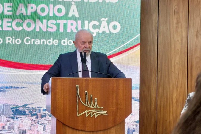 O presidente Lula anunciou novas medidas de apoio para o Rio Grande do Sul, como linha de crédito de R$ 15 bilhões para as empresas gaúchas -  (crédito: Victor Correia/CB/D.A. Press)