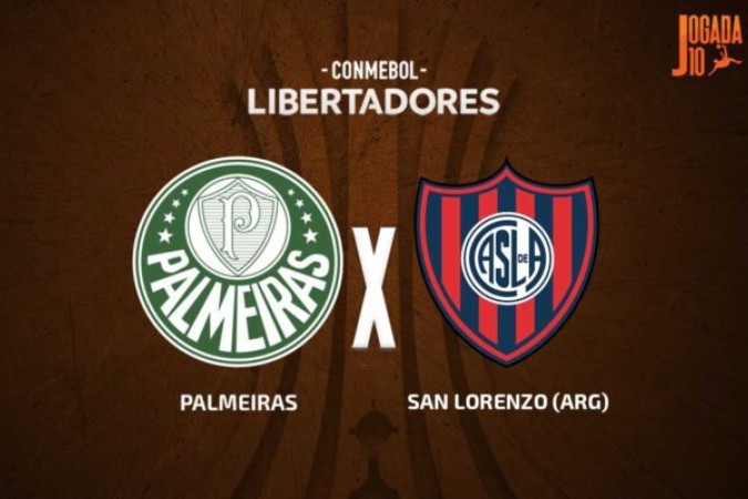 Palmeiras e San Lorenzo medem forças no Allianz Parque, pela Libertadores -  (crédito: Foto: Arte/Jogada10)