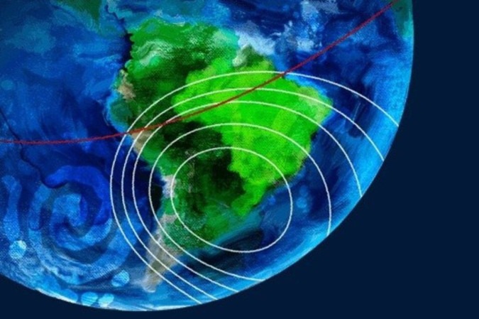 Anomalia Magnética do Atlântico Sul (Amas)  -  (crédito: Reprodução/Observatório Nacional)
