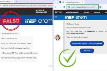 Golpe no Enem: PF investiga site que simula página oficial do exame - Reprodução