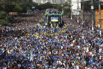 32ª Marcha para Jesus parou parte do centro paulistano -  (crédito: Paulo Pinto/Agência Brasil)