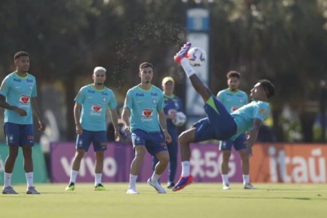 Seleção faz o primeiro treino para amistosos e Copa América nos EUA  -  (crédito: Foto: Rafael Ribeiro/CBF)