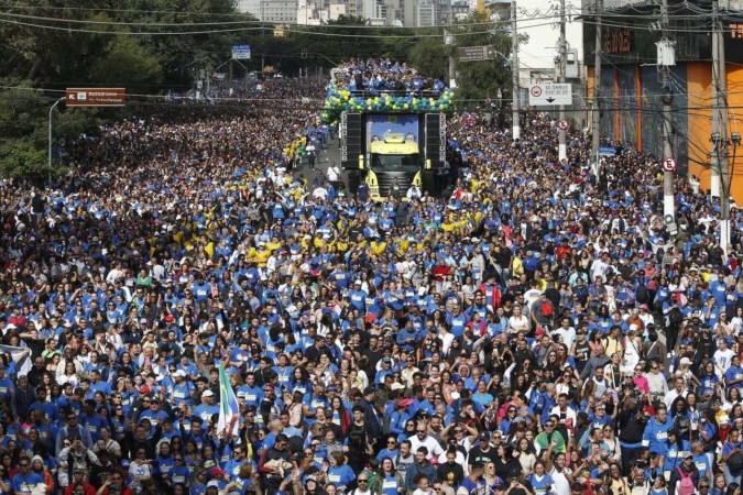 32ª Marcha para Jesus parou parte do centro paulistano -  (crédito: Paulo Pinto/Agência Brasil)