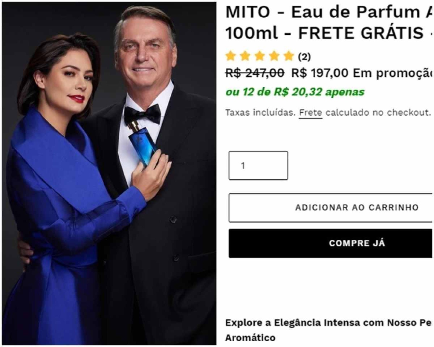 'Mito': novo perfume de Bolsonaro é lançado por R$ 197