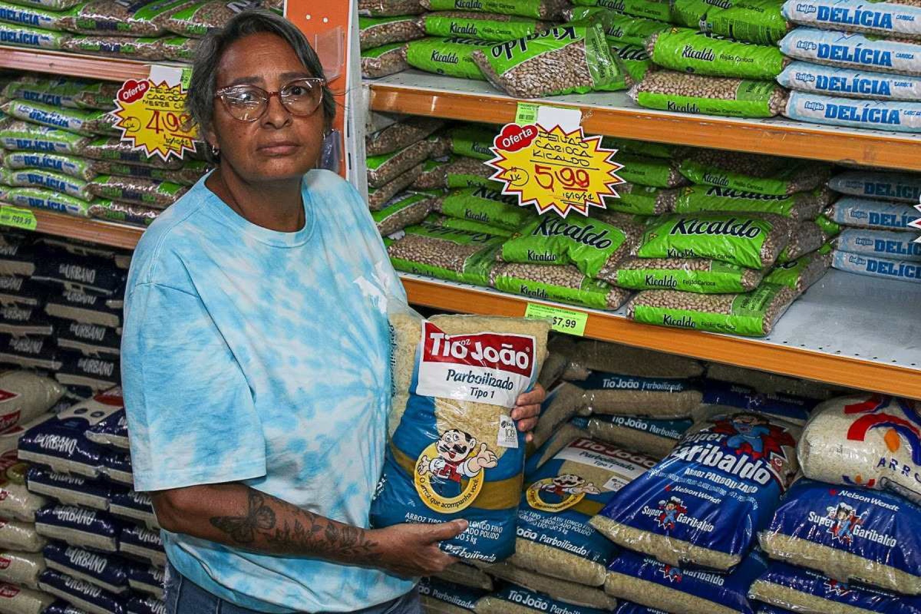 Iva Cristina se assustou com o aumento do arroz, considerado indispensável no cardápio da família
