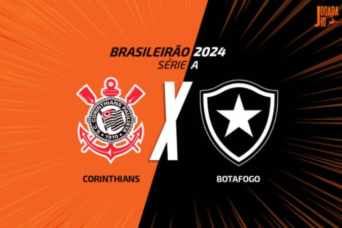 Corinthians e Botafogo medem forças na Neo Química Arena, pelo Brasileirão -  (crédito: Foto: Arte/Jogada10)