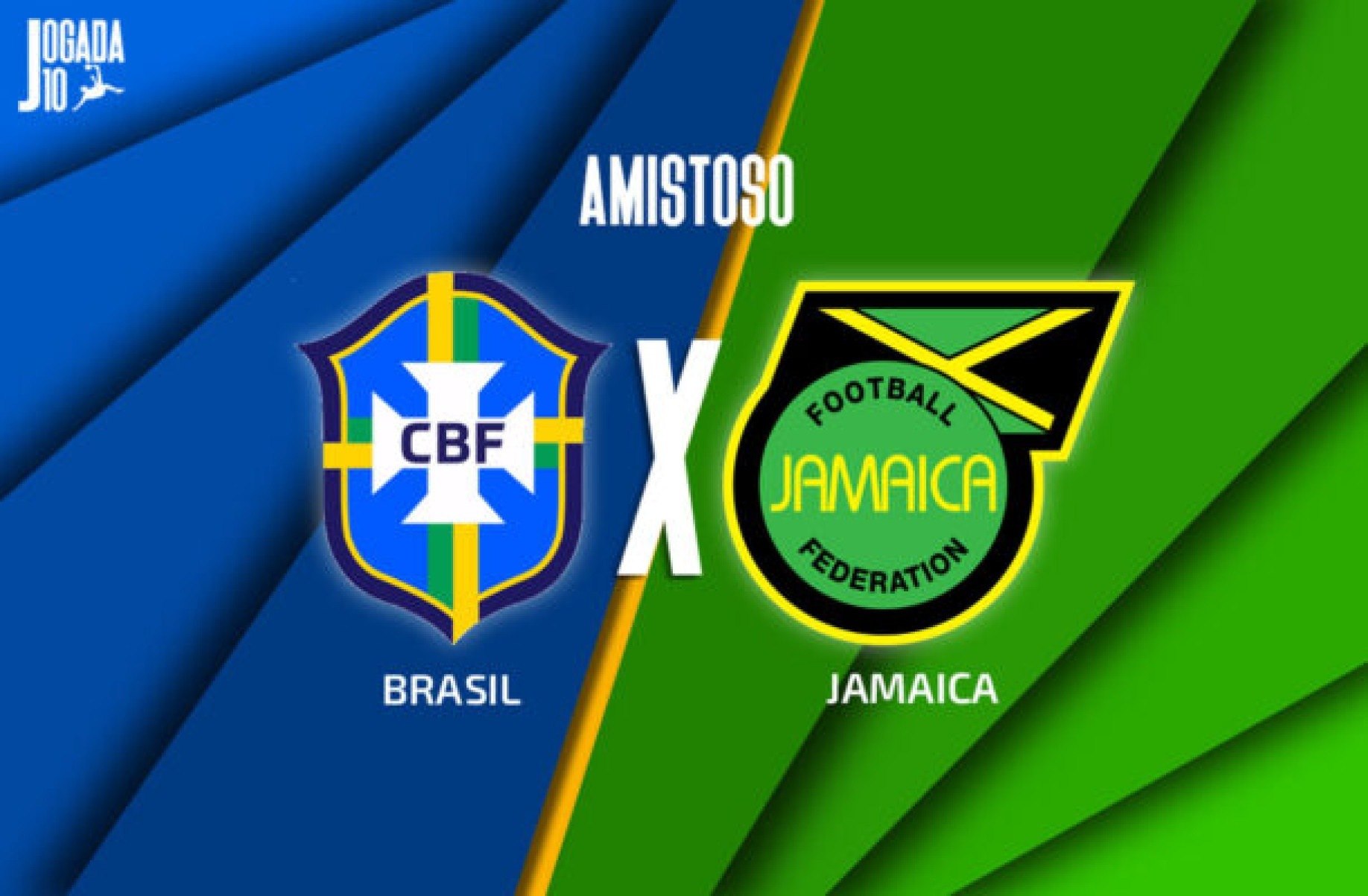 Brasil e Jamaica se enfrentam neste sábado -  (crédito: Foto: Arte/Jogada10)