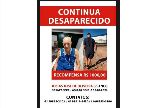 Josias José, 85: desaparecido desde 13 de maio  -  (crédito: Arquivo pessoal )