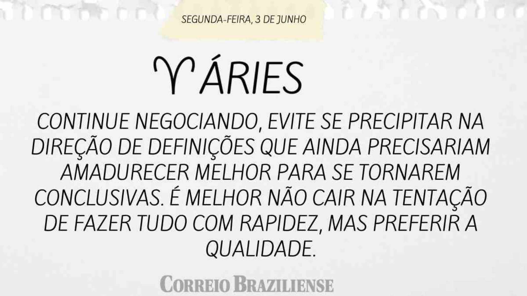 ÁRIES |  3 DE JUNHO