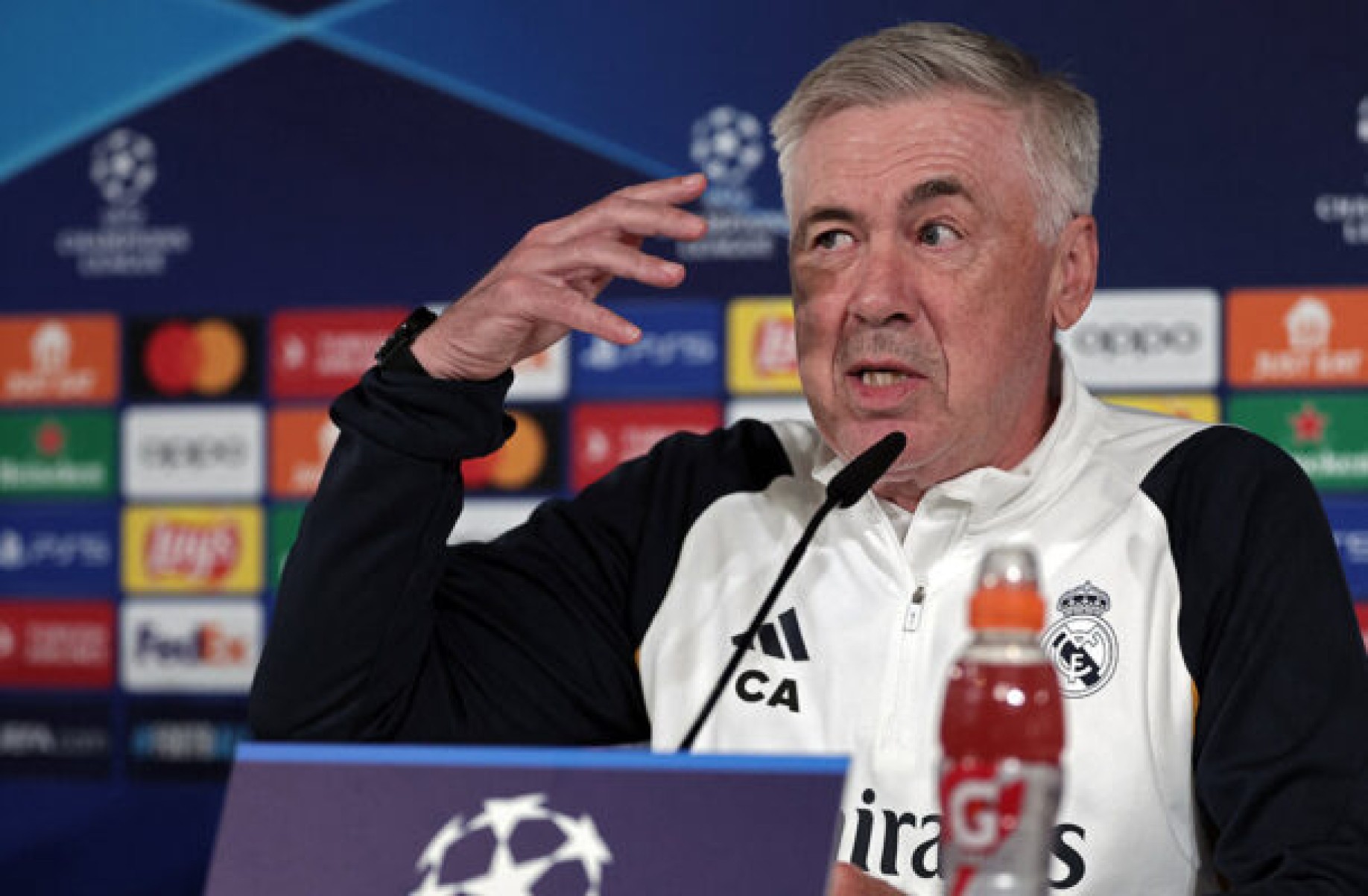 ‘Quem tem mais medo é quem pode ganhar mais’, diz Ancelotti antes da final da Liga dos Campeões