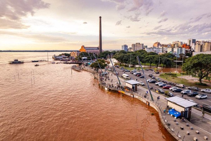Cidades banhadas pela Lagoa dos Patos estão entre as mais afetadas  -  (crédito:  Gustavo Mansur/ Palácio Piratini)
