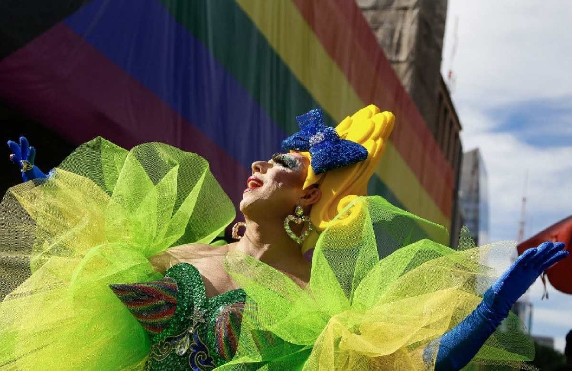 Cores verde e amarelo foram febre entre participantes da 28ª Parada do Orgulho LGBT+ 