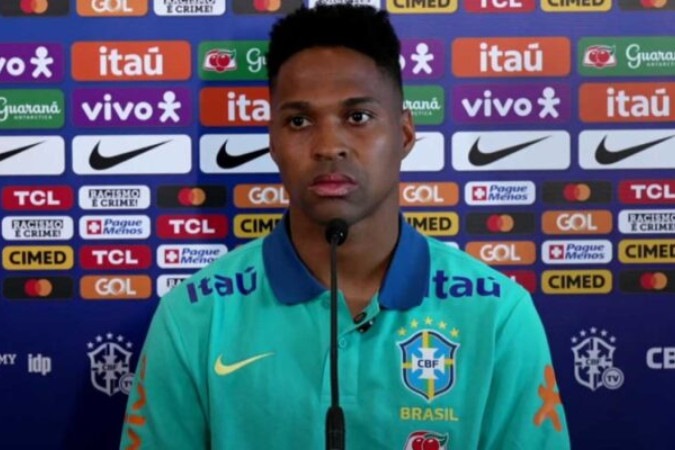 Wendell salientou a oportunidade de jogar ao lado de Vinícius Júnior -  (crédito: Foto: Reprodução/CBF TV)